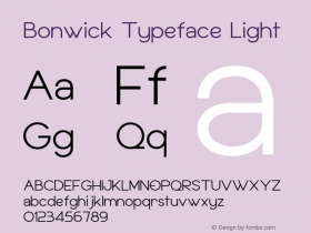 Bonwick Typeface