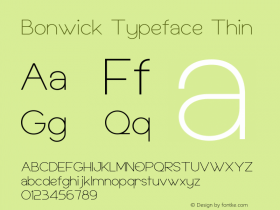 Bonwick Typeface