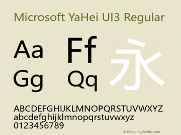 Microsoft YaHei UI3