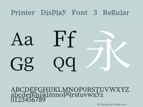 Printer Display Font 3