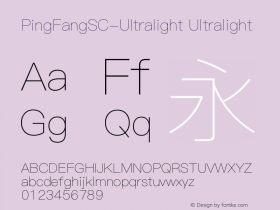 PingFangSC-Ultralight