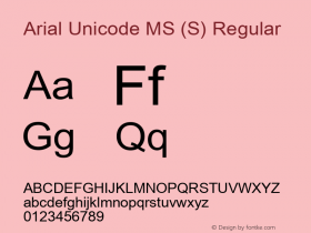 Arial Unicode MS (S)