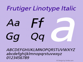 Frutiger Linotype