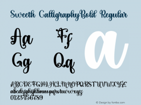 Sweeth CalligraphyBold