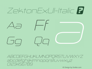 ZektonExUl-Italic