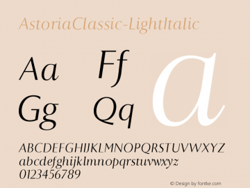 AstoriaClassic-LightItalic