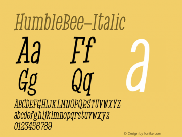 HumbleBee-Italic