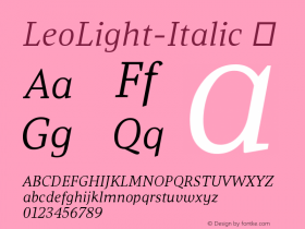 LeoLight-Italic