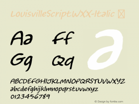 LouisvilleScriptWXX-Italic