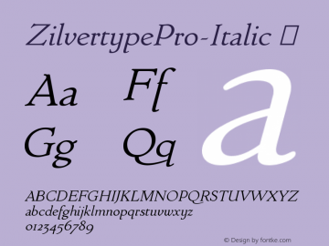 ZilvertypePro-Italic