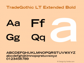 TradeGothic LT Extended