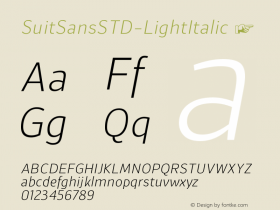 SuitSansSTD-LightItalic