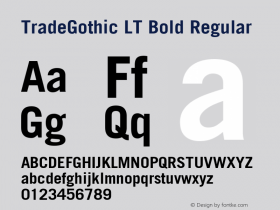 TradeGothic LT Bold