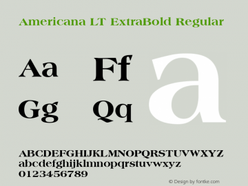 Americana LT ExtraBold