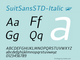 SuitSansSTD-Italic