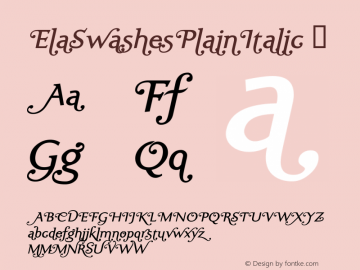 ElaSwashesPlainItalic