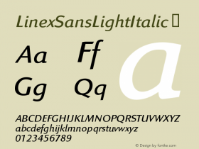 LinexSansLightItalic