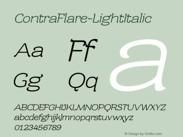 ContraFlare-LightItalic
