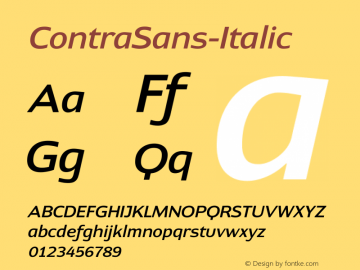 ContraSans-Italic