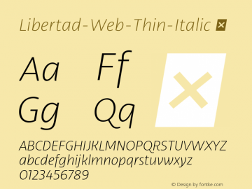 Libertad-Web-Thin-Italic