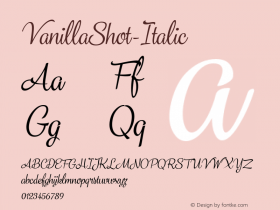 VanillaShot-Italic