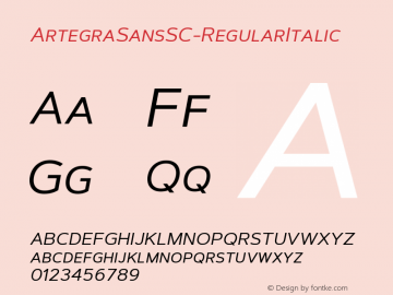 ArtegraSansSC-RegularItalic