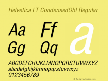 Helvetica LT CondensedObl