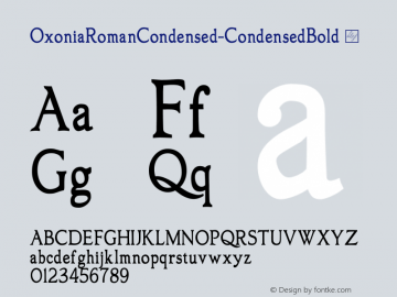 OxoniaRomanCondensed-CondensedBold