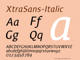 XtraSans-Italic