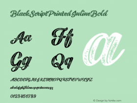 BlackScriptPrintedInlineBold