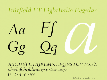 Fairfield LT LightItalic