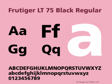 Frutiger LT 75 Black