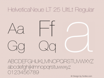 HelveticaNeue LT 25 UltLt