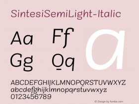 SintesiSemiLight-Italic