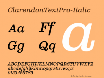 ClarendonTextPro-Italic