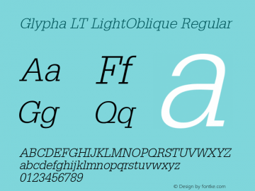 Glypha LT LightOblique