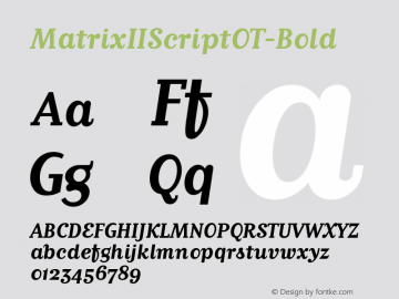 MatrixIIScriptOT-Bold