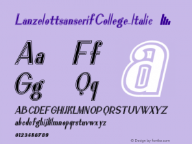 LanzelottsanserifCollege-Italic