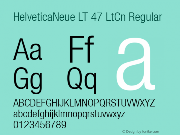 HelveticaNeue LT 47 LtCn