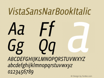 VistaSansNarBookItalic