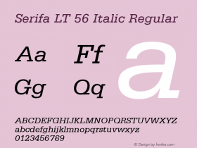 Serifa LT 56 Italic