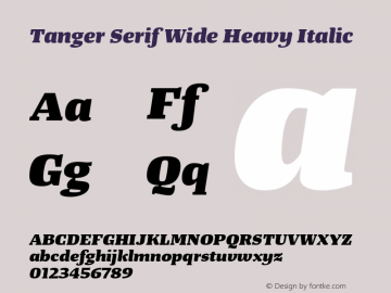 Tanger Serif Wide
