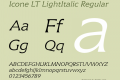 Icone LT LightItalic