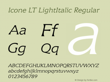 Icone LT LightItalic
