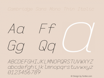 Cambridge Sans Mono