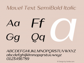 Mavel Text