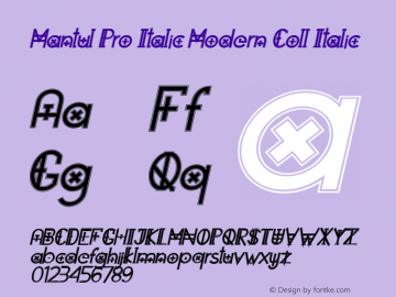 Mantul Pro Italic Modern Coll