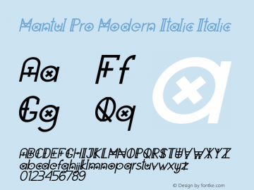 Mantul Pro Modern Italic