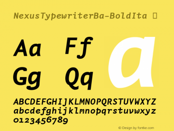 NexusTypewriterBa-BoldIta