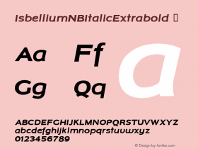 IsbelliumNBItalicExtrabold